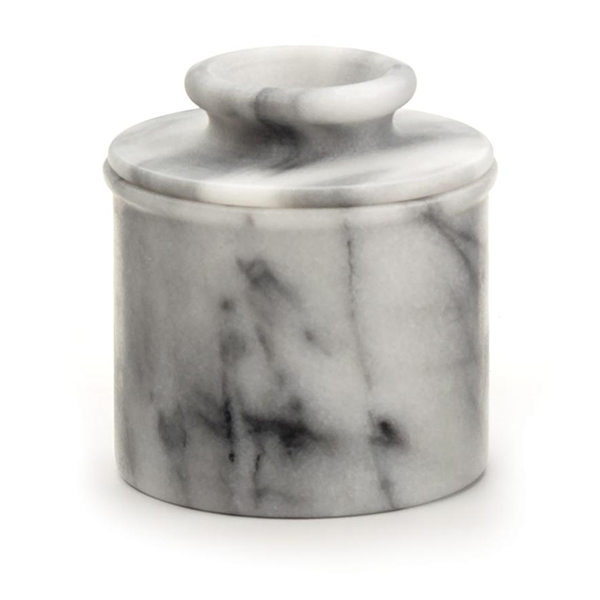 White Marble Butter Pot