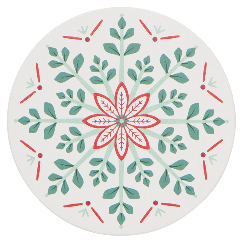 Set of 4 Good Tidings Thirsty Stone Coasters