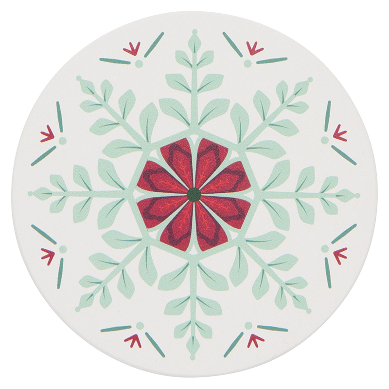 Set of 4 Good Tidings Thirsty Stone Coasters