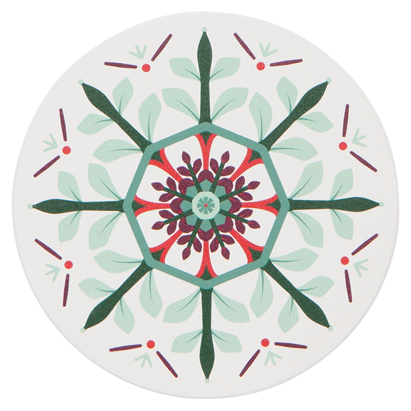 Set of 4 Good Tidings Thirsty Stone Coasters