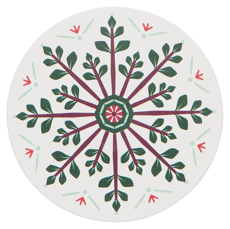 Set of 4 Good Tidings Thirsty Stone Coasters